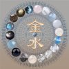 Five Elements Amulet Bracelet with metal, wood, water, fire, and earth beads