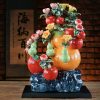 Peace and happiness ornament with traditional motifs